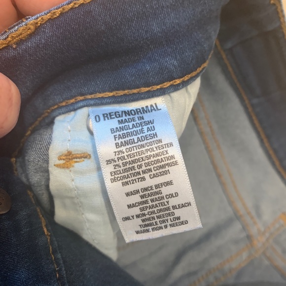 Aeropostale High Waist Dark Wash Jeggings Aero 0 - Picture 6 of 7